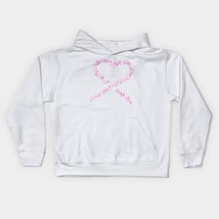 October cancer awareness Kids Hoodie